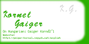 kornel gaiger business card